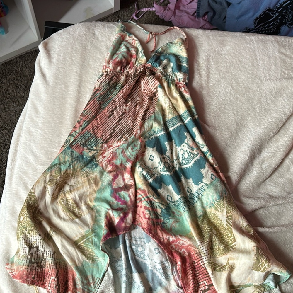 Flowy multi color dress. Fairycore